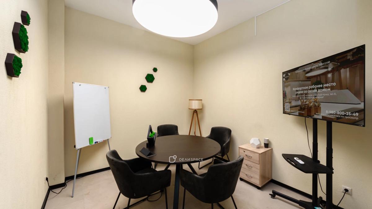 Переговорная комната, офис в коворкинге "Телеграф" м. Селигерская - Фото №1